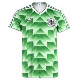Koszulka Niemcy Retro Wyjazdowe Stroje Piłkarskie 1990 Krótki Rękaw